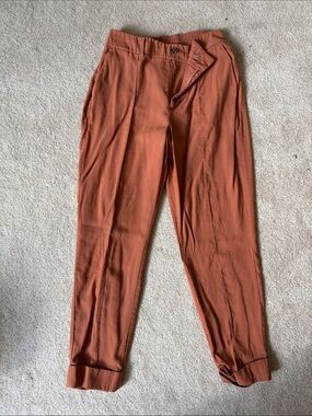 Rust-Colored Casual Trousers